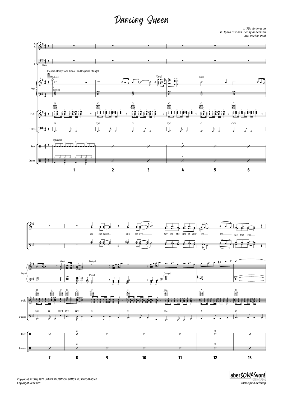 Dancing Queen (arr. Rochus Paul)