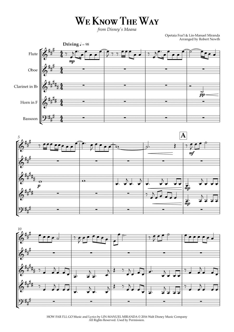 We Know The Way (arr. Robert Newth)