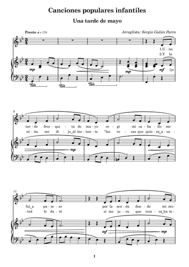 Una tarde de mayo (arr. Sergio Galan Parro)