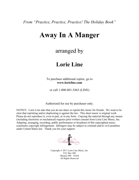 Away In A Manger - EASY! (arr. Lorie Line)