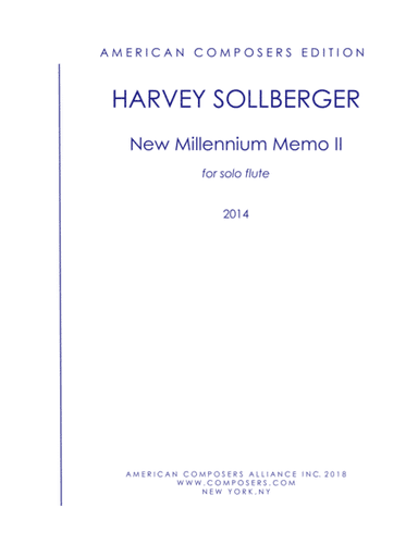 [Sollberger] New Millennium Memo II