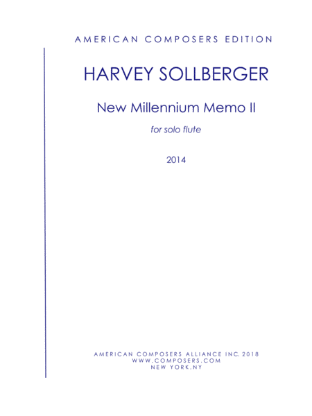 [Sollberger] New Millennium Memo II