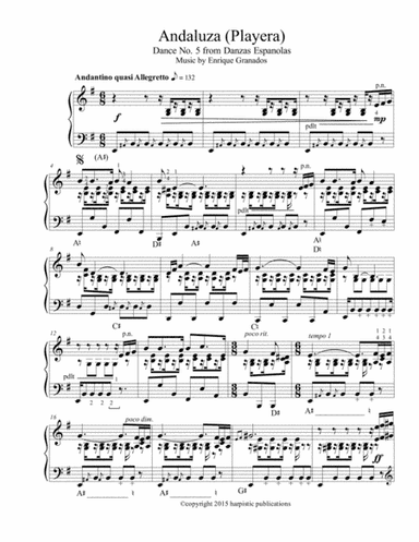 Andaluza for harp (arr. Jim Palmer)