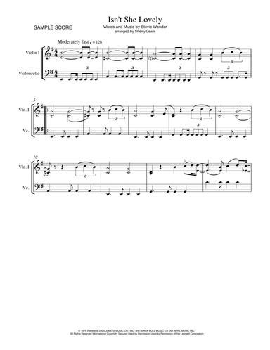 Isn't She Lovely (arr. Sherry Lewis)