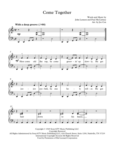 Come Together (arr. Joe Cox)