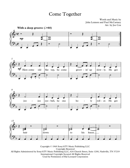 Come Together (arr. Joe Cox)