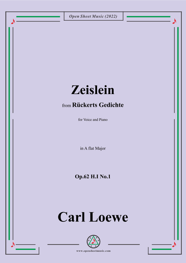 Loewe-Zeislein,in A flat Major,Op.62 H.I No.1 (arr. OSM Press)