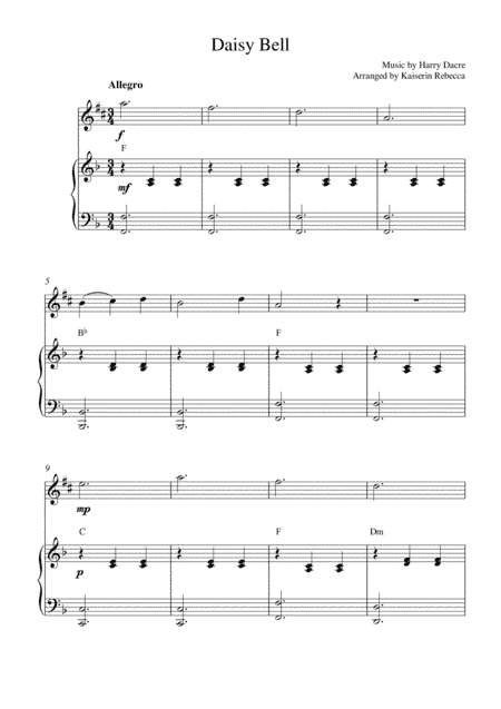 Daisy Bell (arr. Kaiserin Rebecca)