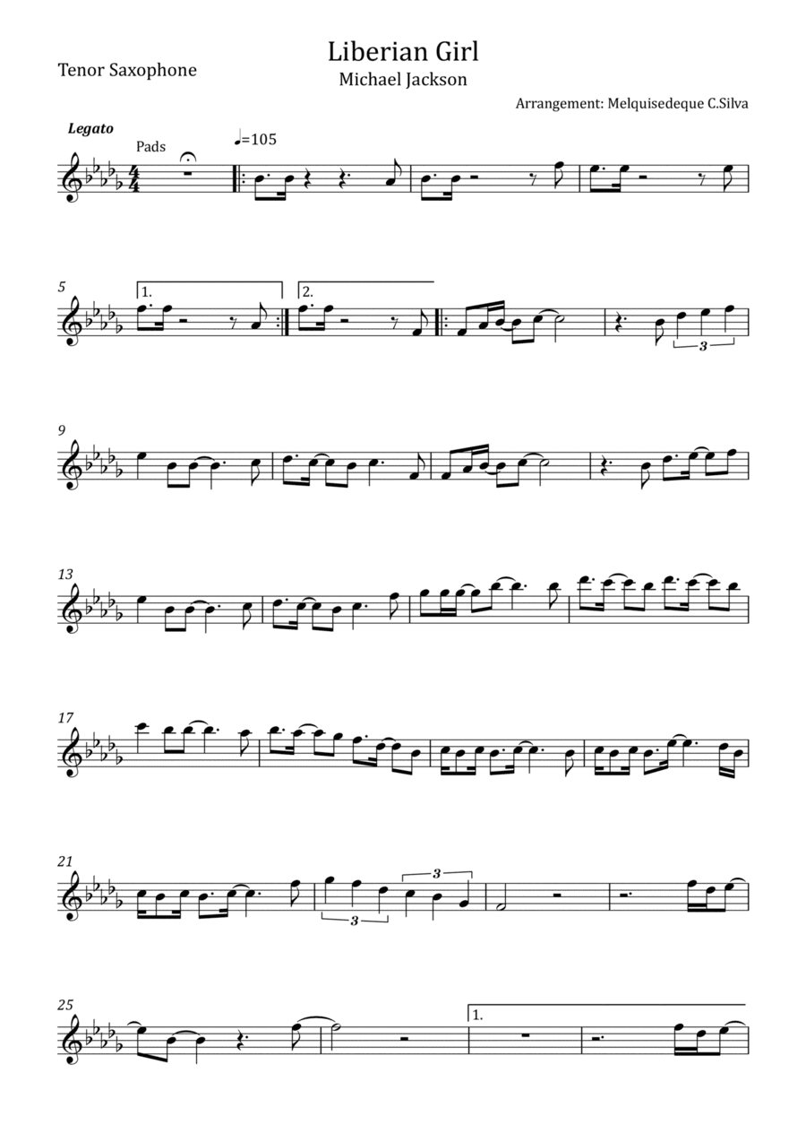 Liberian Girl (arr. Melquisedeque C.Silva)