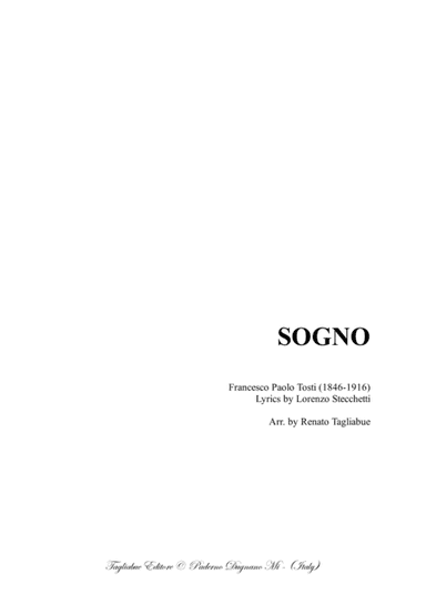 SOGNO - F.P. Tosti - Arr. for SATB Choir and Piano (arr. Renato Tagliabue)