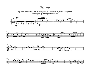 Yellow (arr. Thiago Marconato)