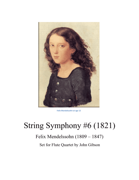 String Symphony #6 set for Flute Quartet (arr. John Gibson)