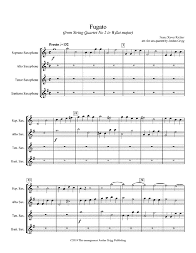 Fugato (from String Quartet No 2 in B flat major) (arr. Jordan Grigg)