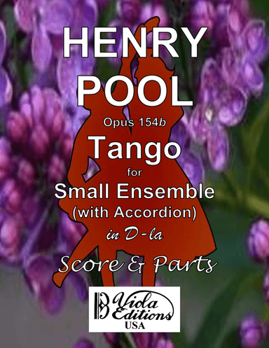 Opus 154b, Tango for Small Ensemble (with Accordion) in D-la (Score & Parts)
