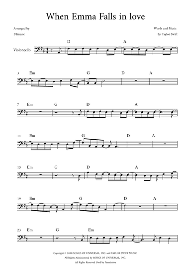 When Emma Falls In Love (arr. BTmusic)