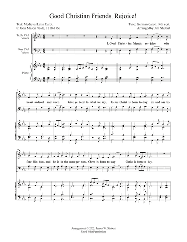 Good Christian Friends, Rejoice! (arr. Jim Shubert)