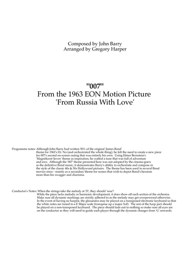 007 (arr. Gregory John Harper)