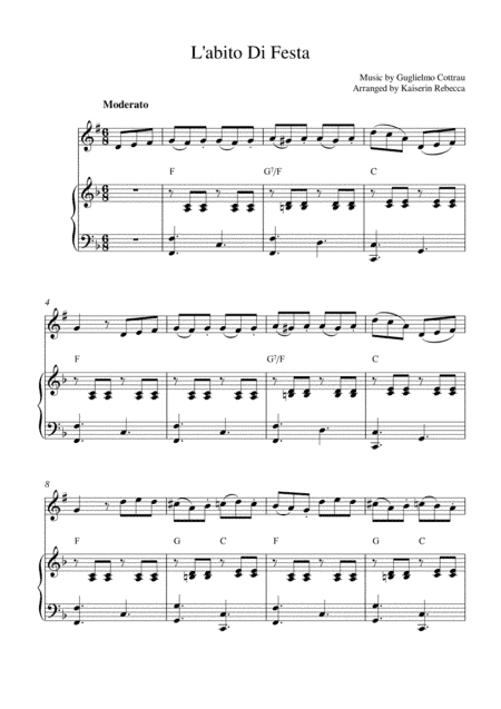 L'abito Di Festa (arr. Kaiserin Rebecca)