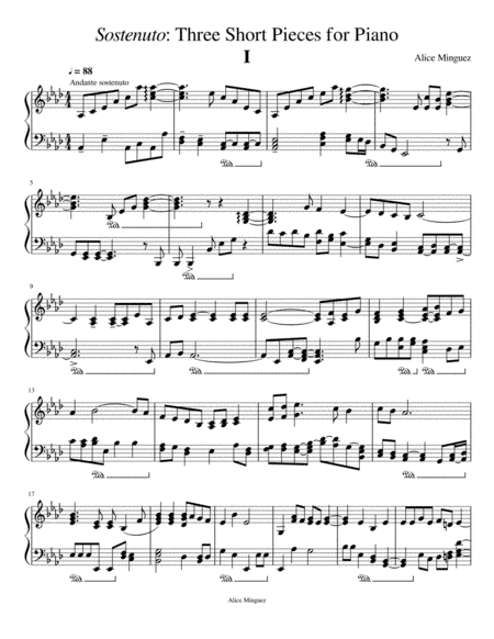Sostenuto: Three Short Pieces for Piano