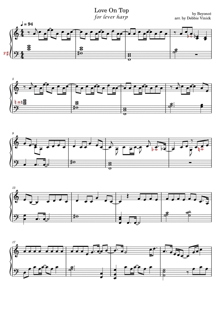 Love On Top (arr. Debbie Vinick)