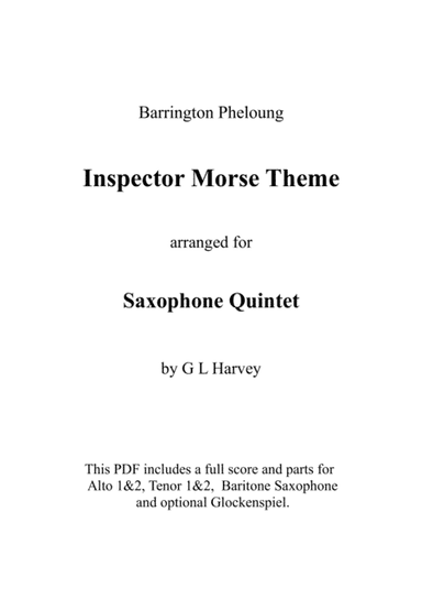 Inspector Morse (arr. G L Harvey)