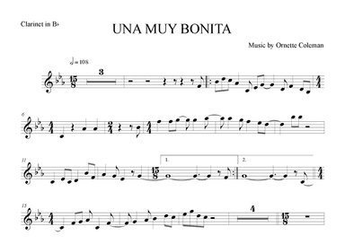 Una Muy Bonita (arr. The Sheet Music Library)