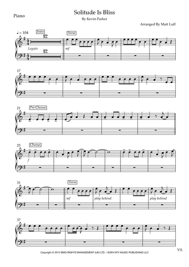 Solitude Is Bliss (arr. Matt Luff)