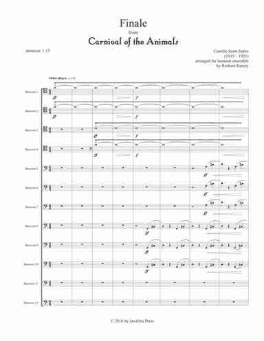Finale from "Carnival of the Animals" (arr. Richard Ramey)