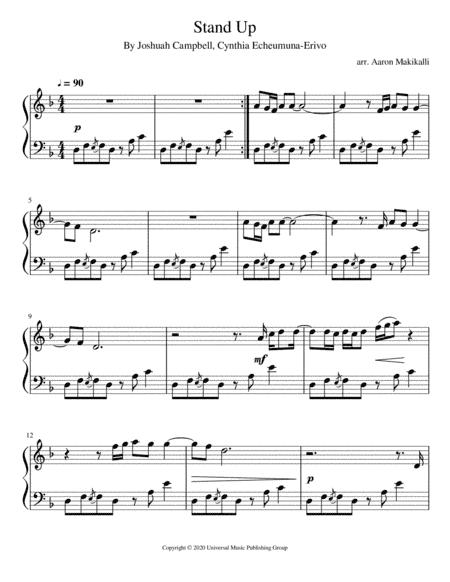 Stand Up (arr. Aaron Makikalli)