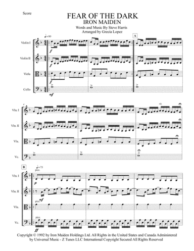 Fear Of The Dark (arr. Gre Lopez)