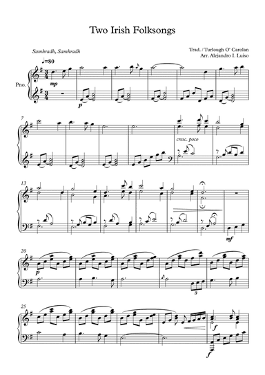 Two Irish Folksongs (arr. Alejandro Ignacio Luiso)