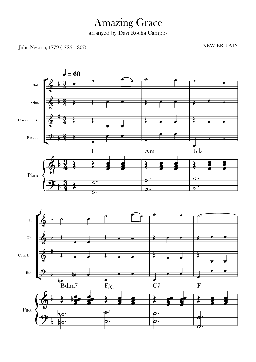 Amazing Grace (arr. Davi Rocha Campos)