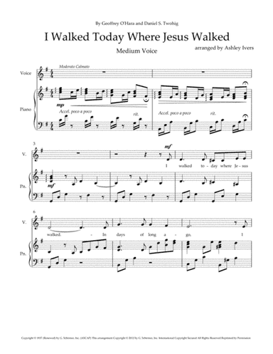 I Walked Today Where Jesus Walked (arr. Ashley Ivers)