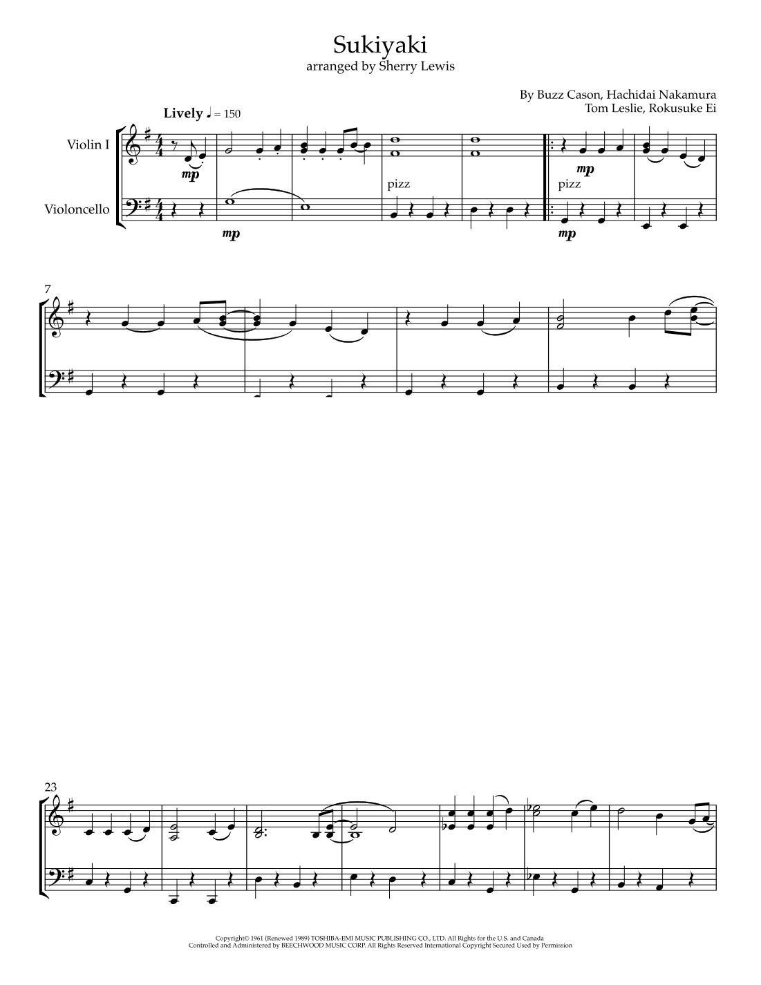 Sukiyaki (arr. Sherry Lewis)