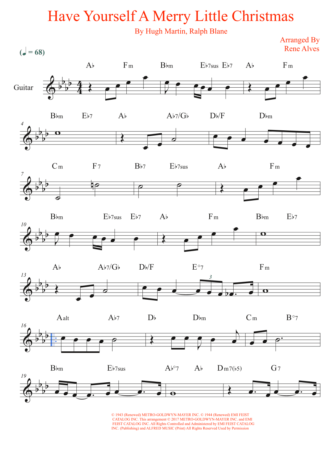 Have Yourself A Merry Little Christmas (arr. Rene Alves)