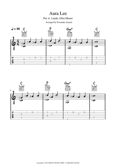 Aura Lee (arr. Fernando Amaral)