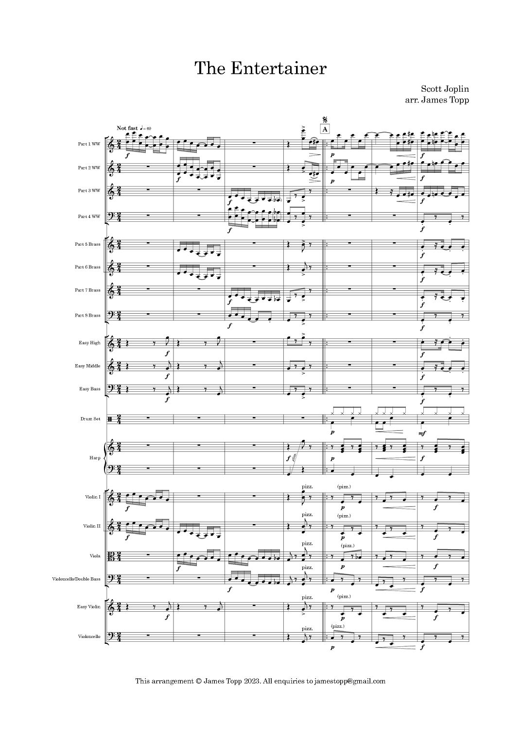 The Entertainer (arr. James Topp)