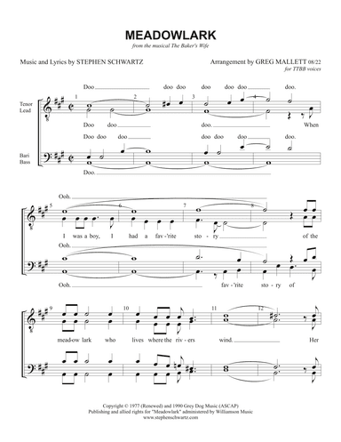 Meadowlark (arr. Greg Mallett)