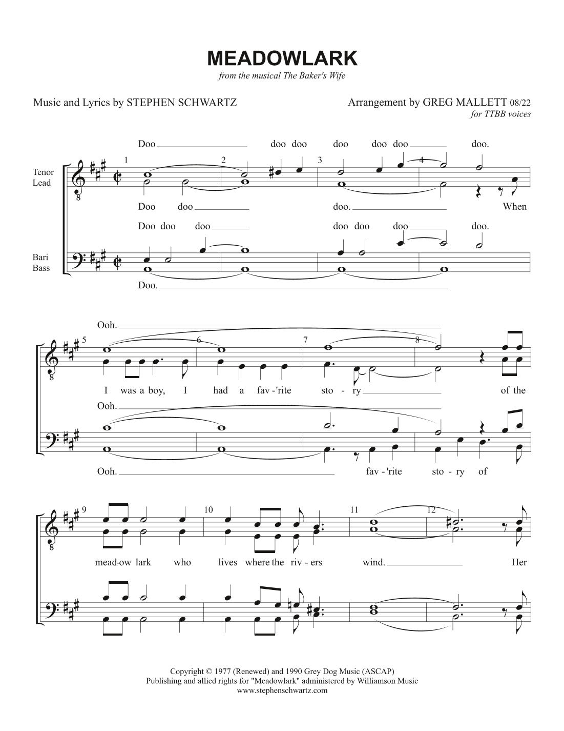 Meadowlark (arr. Greg Mallett)