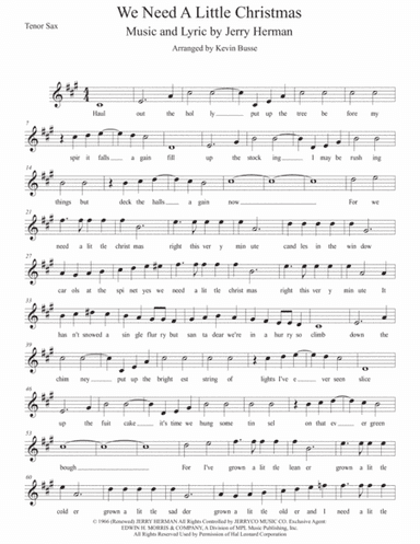We Need A Little Christmas (arr. Kevin Busse)