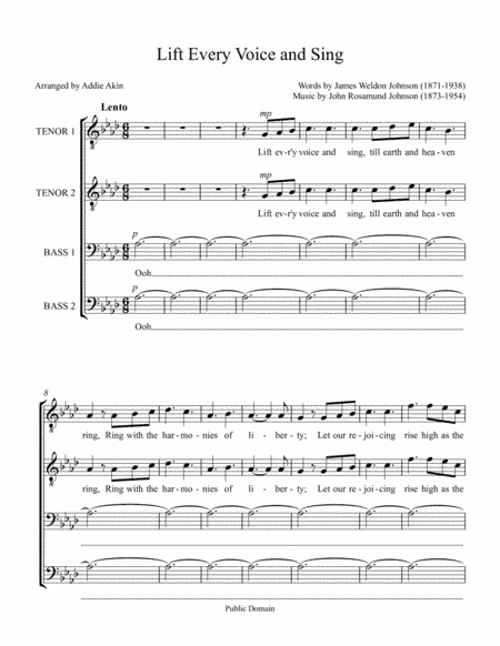 Lift Every Voice and Sing (arr. Addie Akin)