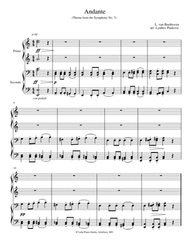 Andante, Theme from Symphony No 7 (arr. Lyubov Paskova)