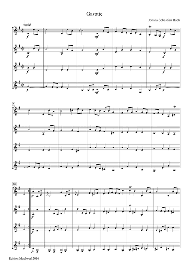 Gavotte (arr. Edition Maulwurf)