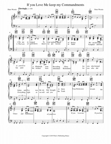 If you Love me Keep my Commandments for Piano Vocal and Chords