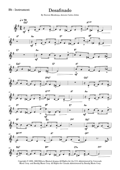 Desafinado (arr. Fabio Eduardo de Oliveira)
