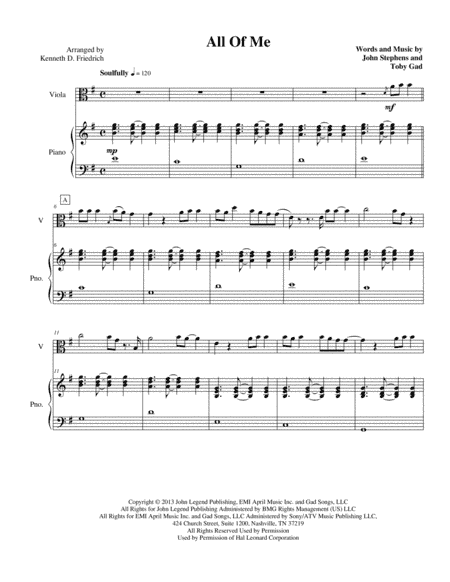 All Of Me (arr. Kenneth D. Friedrich)