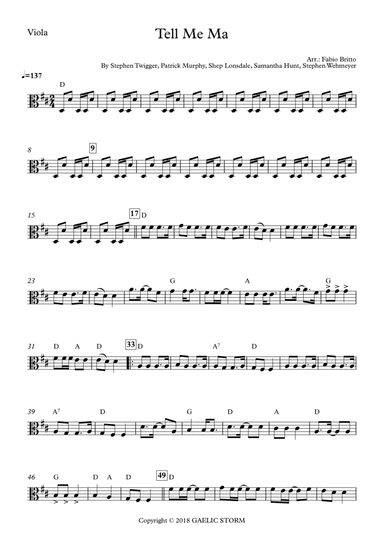 Tell Me Ma (arr. Fabio Britto)
