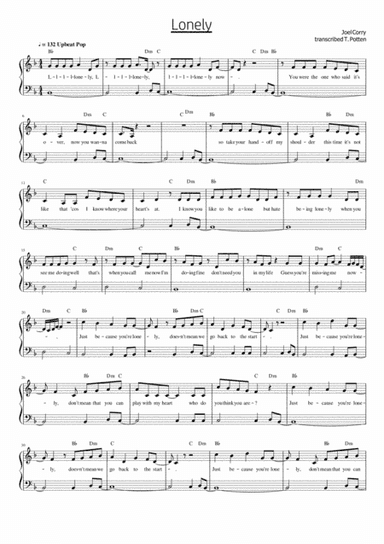 Lonely (arr. Tom Potten)