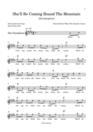 She'll Be Coming Round The Mountain (arr. Aliese Watts)