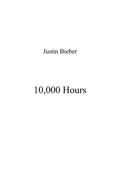 10,000 Hours (arr. MProducer)